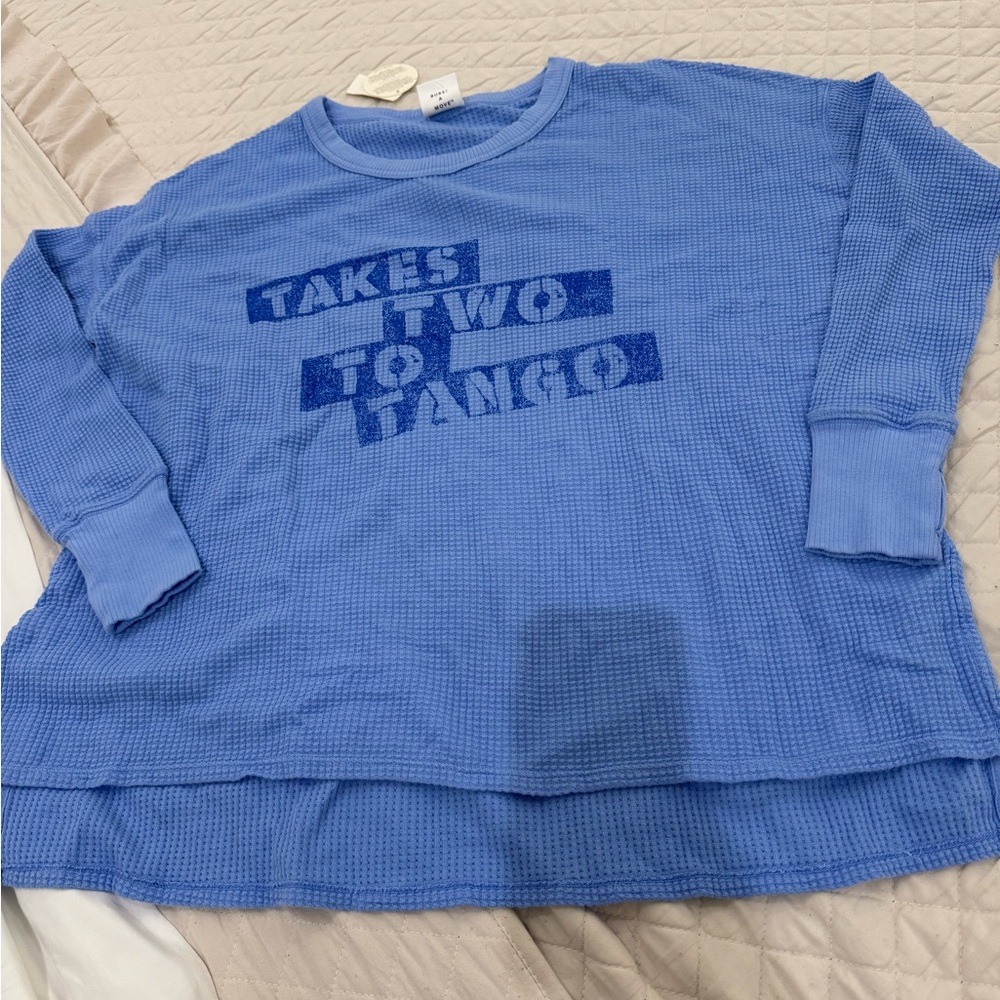 Aerie offline waffle knit thermal long sleeve graphic tee - Picture 3 of 6